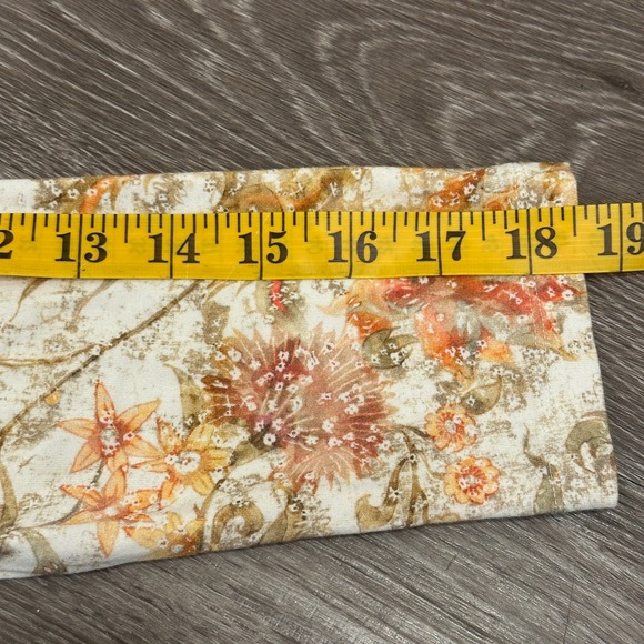 Peruvian Connection Persephone Dress Floral V-Neck Jersey Midi Orange Cream L - Picture 12 of 13